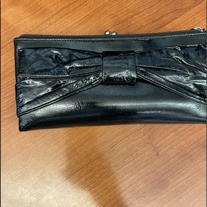 Hobo International wallet black patent with adorable bow